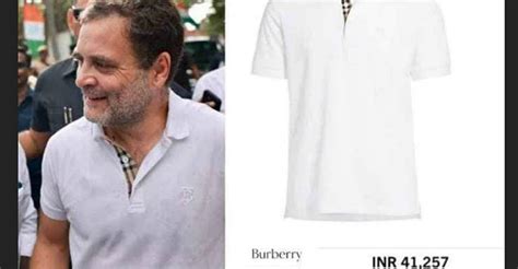 rahul gandhi t shirt burberry|rahul gandhi t shirt brand.